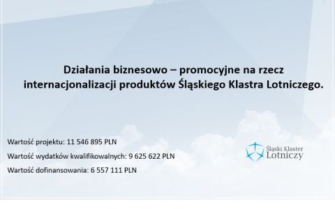 Działania biznesowo-promocyjne na rzecz internacjonalizacji produktów Śląskiego Klastra Lotniczego